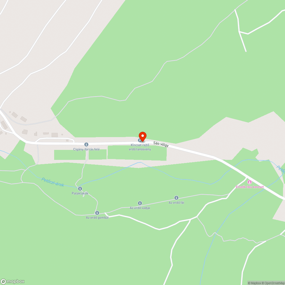 Kincset rejtő erdő tanösvény járhatatlan, gondolatban bejelentés helye