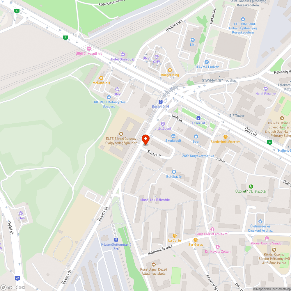 Kiszáradt fa bejelentés helye