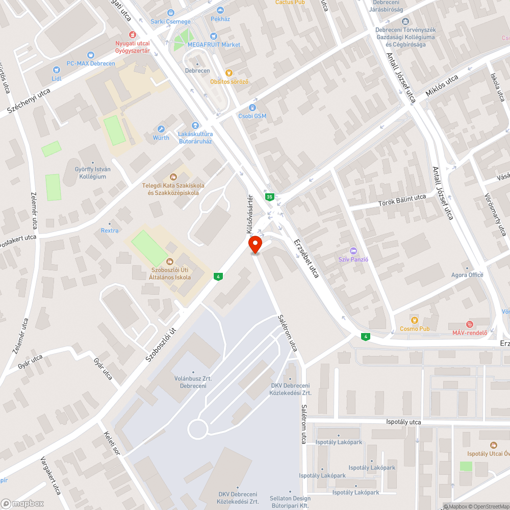 Hibás közvilágítás bejelentés helye