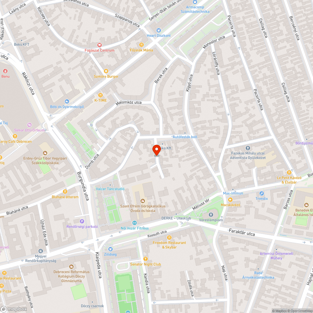 Rossz izzó bejelentés helye