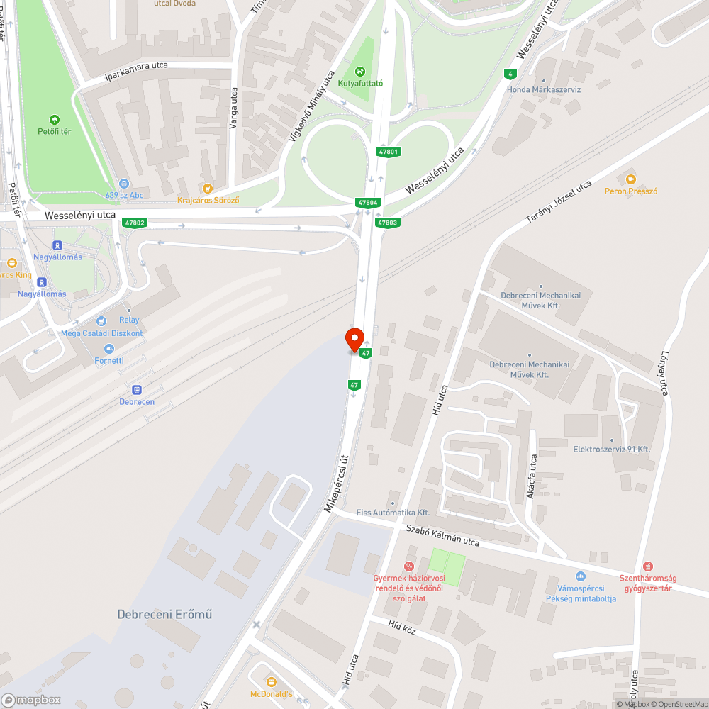 Rossz világítás bejelentés helye