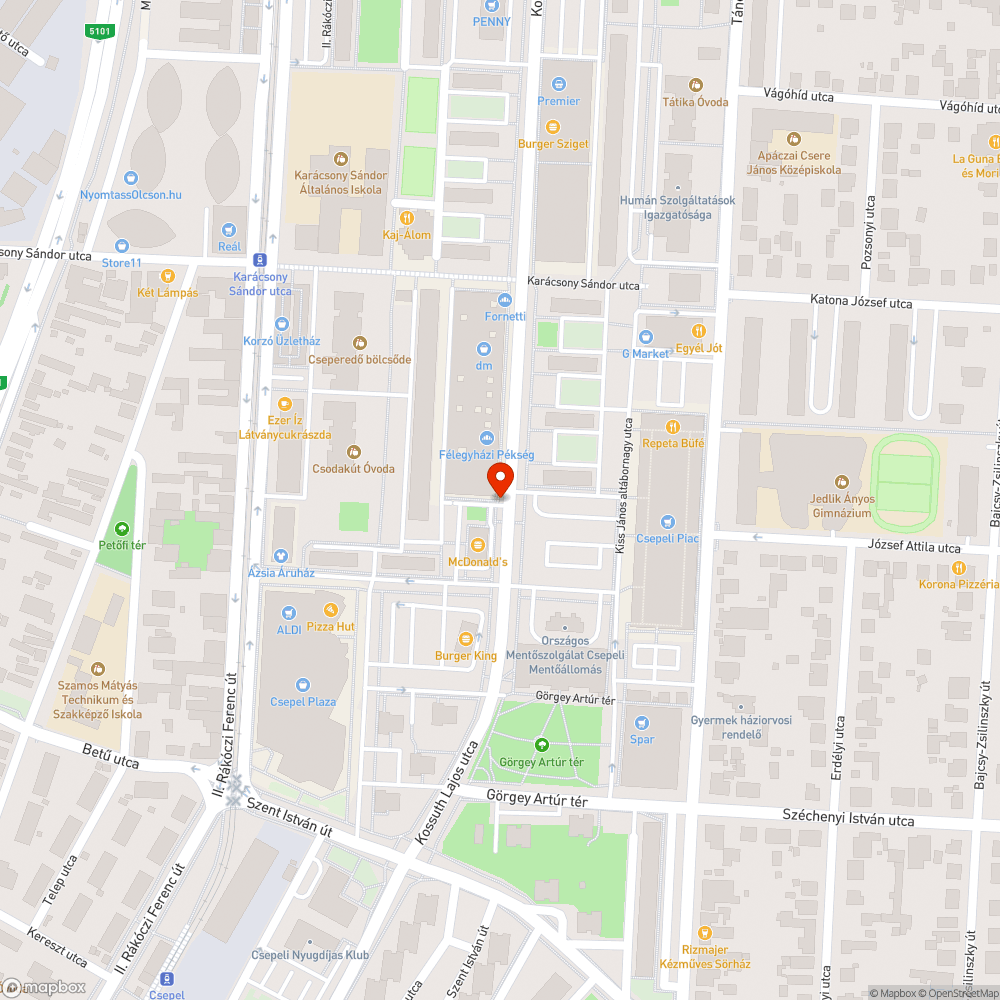 Poller bejelentés helye