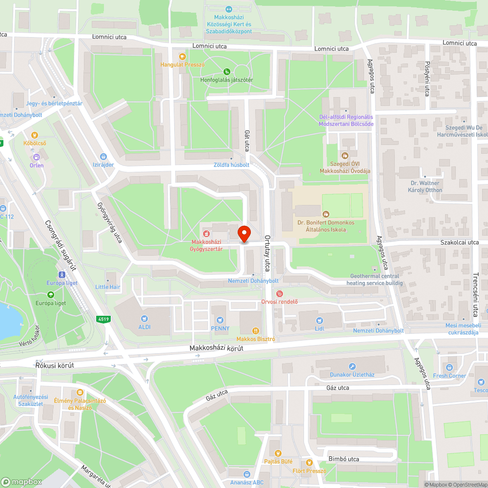 Elhagyott autó bejelentés helye