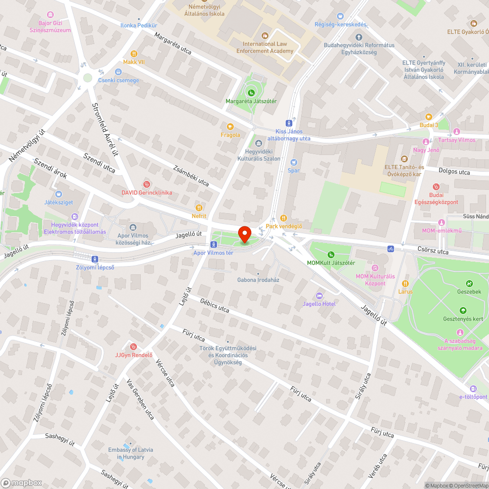 Felbontott járdakövezetet bejelentés helye