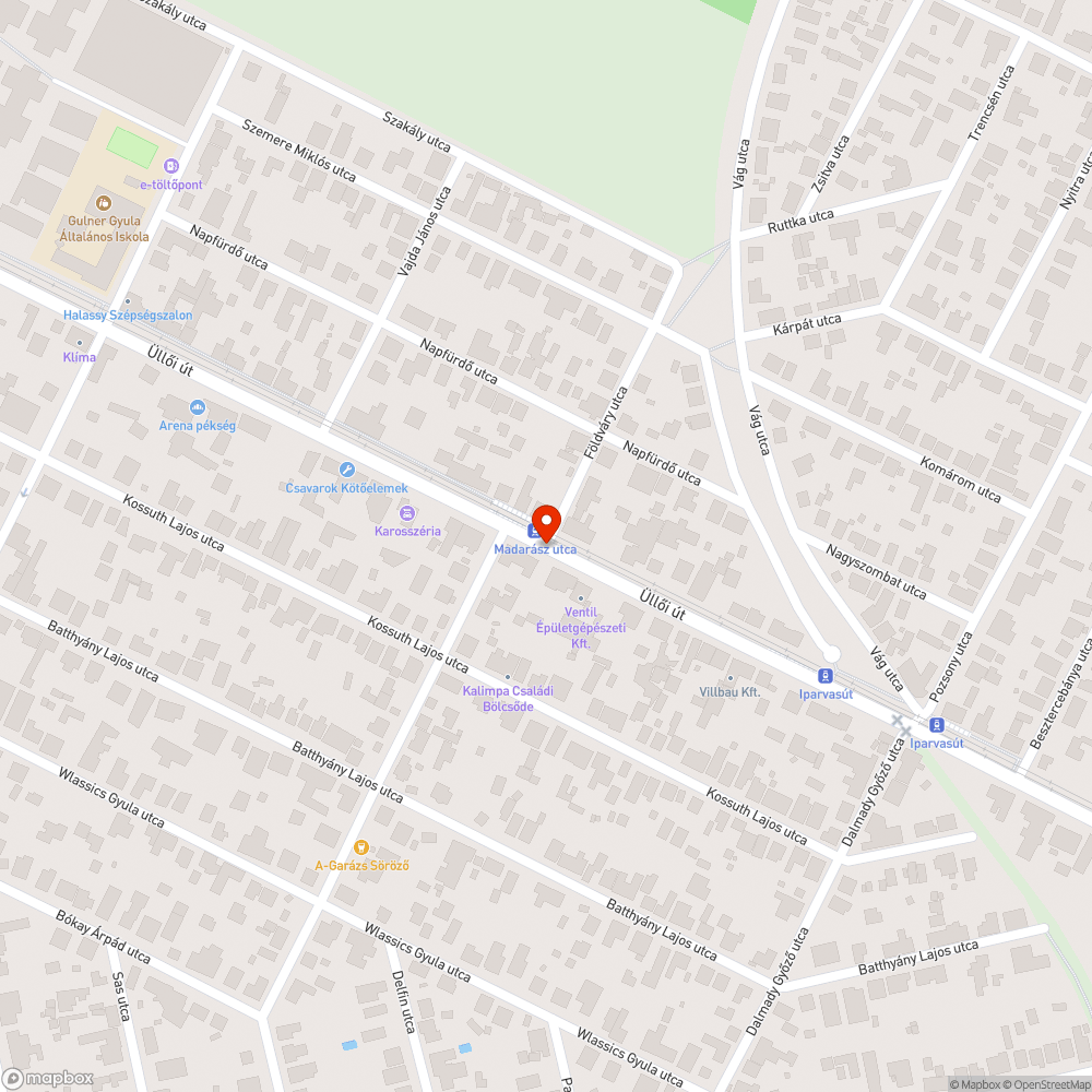 Félig kidőlt fa bejelentés helye