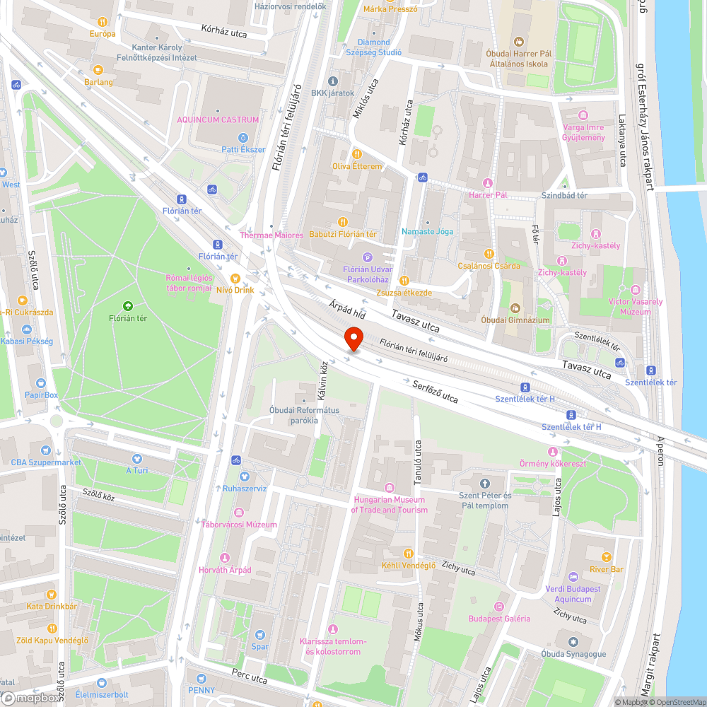 Beszakadt járda bejelentés helye