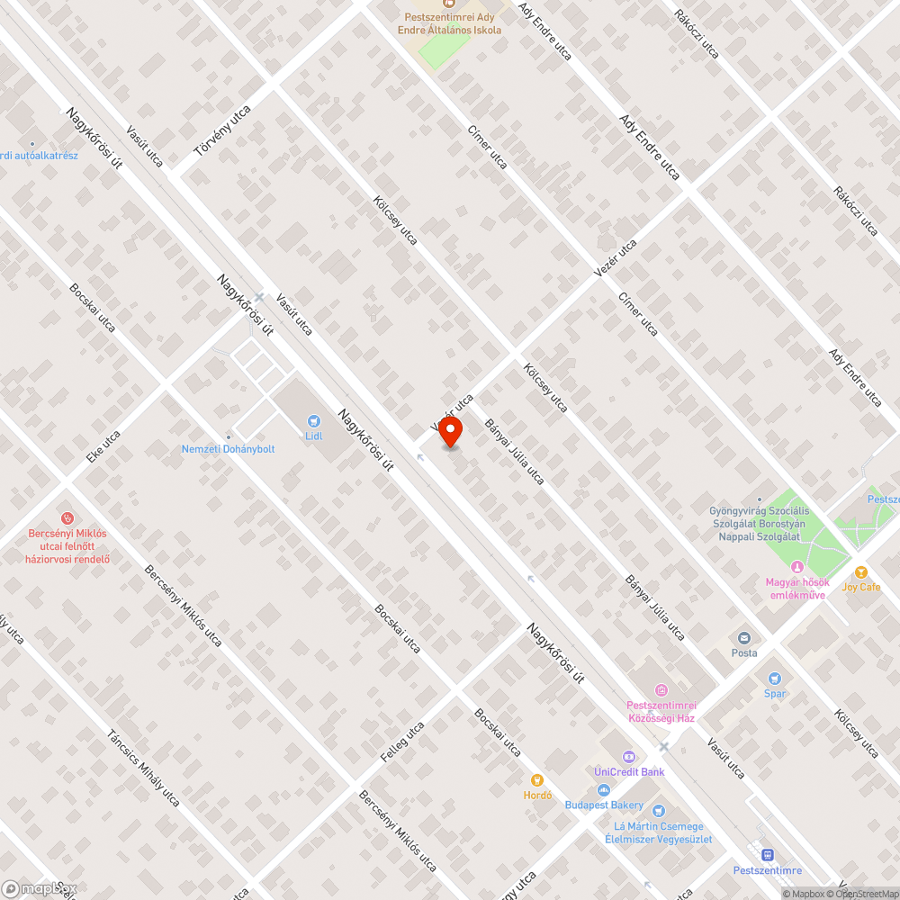 Szétdobált szemét bejelentés helye