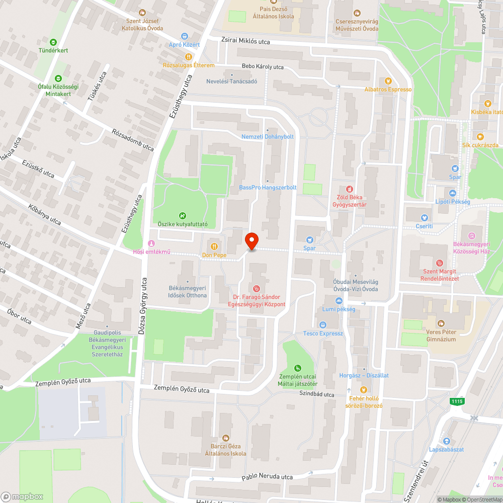 Elhalt faág bejelentés helye