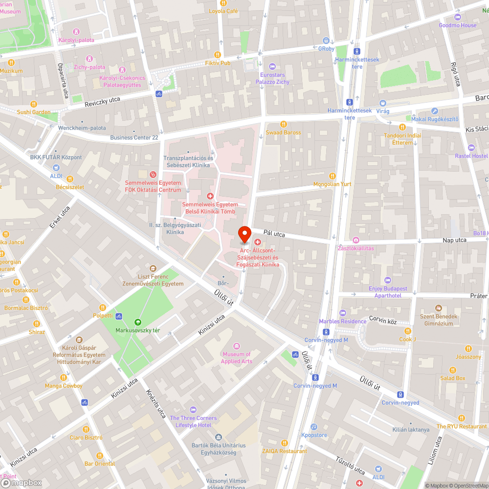 Állandó járdán parkolás a Szemészeti Klinikánál bejelentés helye