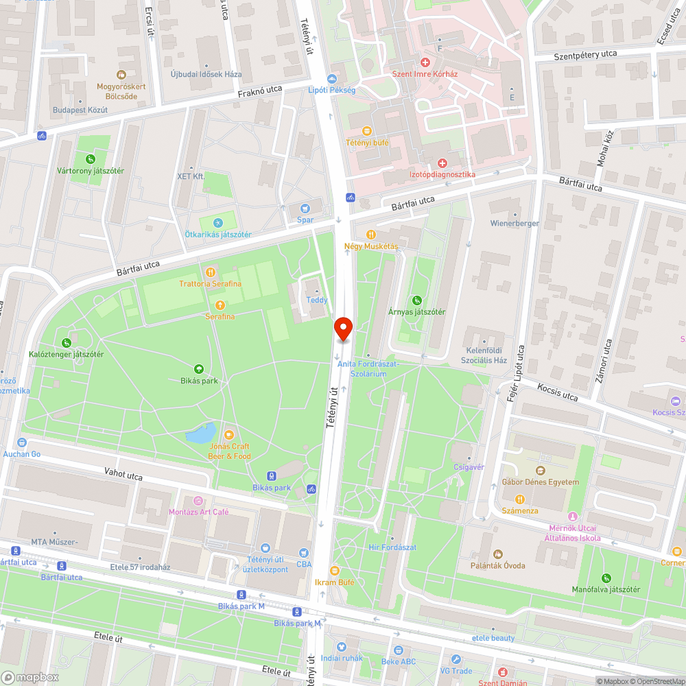 Tétényi úti gyalogátkelőhely bejelentés helye