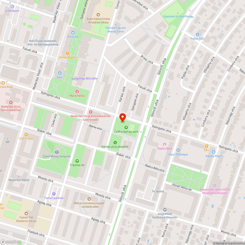 Leszakadt mászóka bejelentés helye