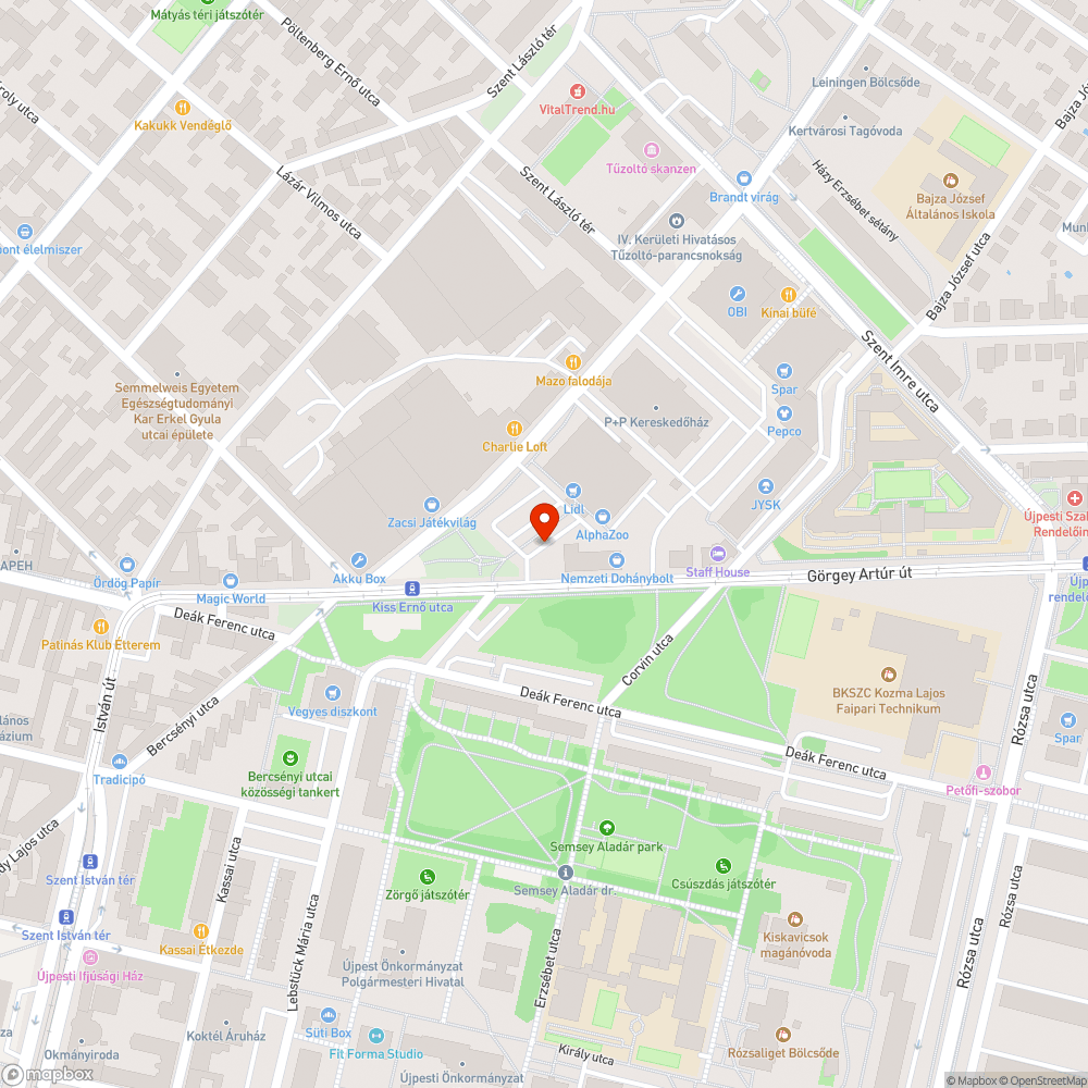 Kiszáradt fák bejelentés helye