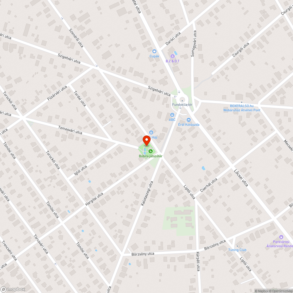 Bóbita játszótér kútja bejelentés helye