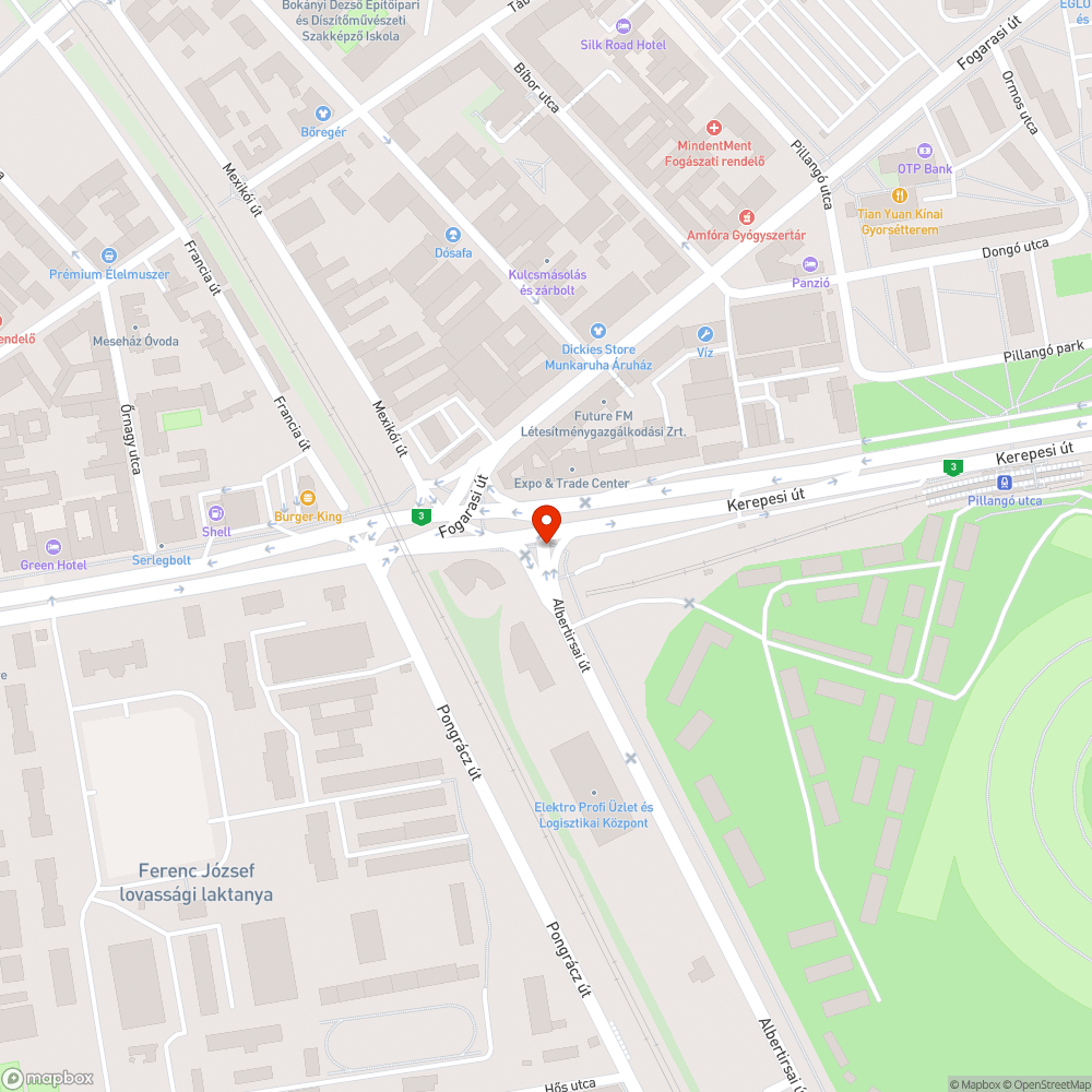 Ideiglenes buszsáv bejelentés helye