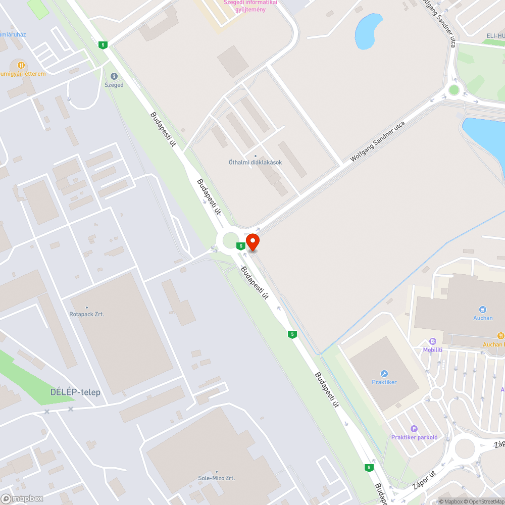 Kivilágítatlan kijelölt gyalogos-átkelőhely bejelentés helye