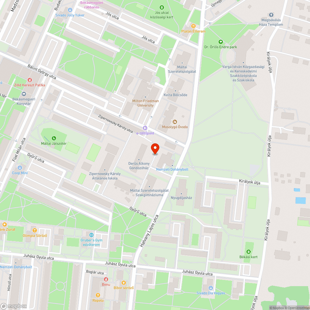 Kiégett lámpa bejelentés helye