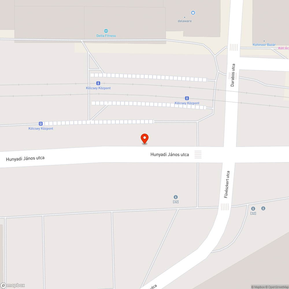 Megdőlt lámpaoszlop bejelentés helye