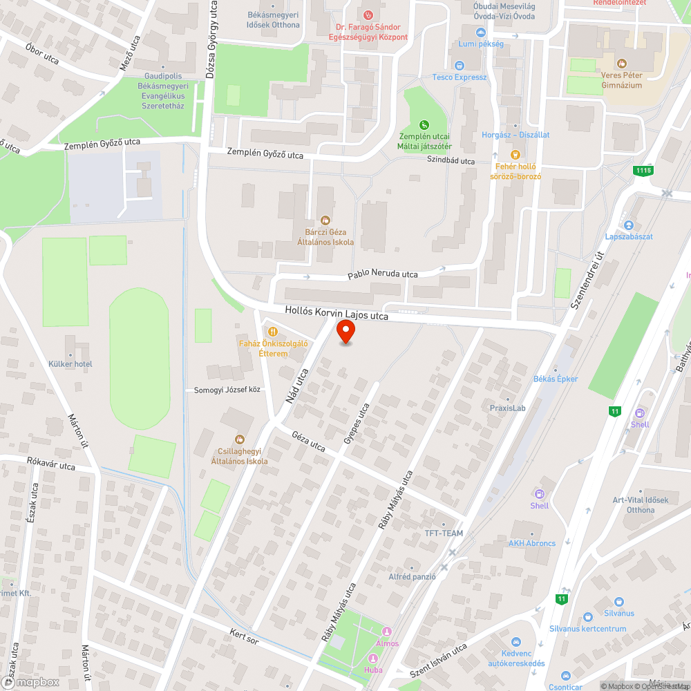 Gyanús jármű bejelentés helye