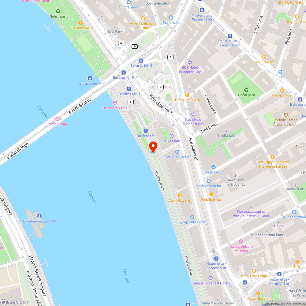 Graffiti a Gizella sétányon bejelentés helye