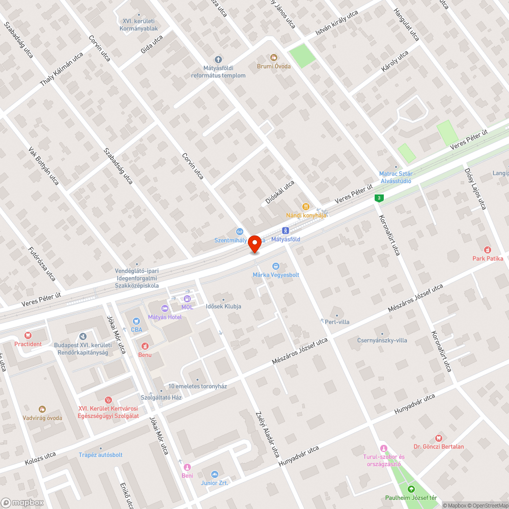 Kátyú bejelentés helye