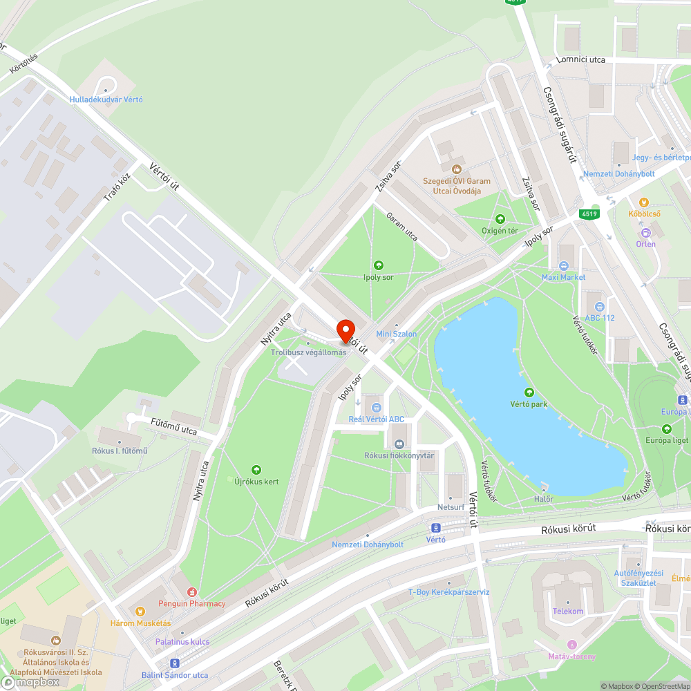 Megrongált telefonfülke bejelentés helye