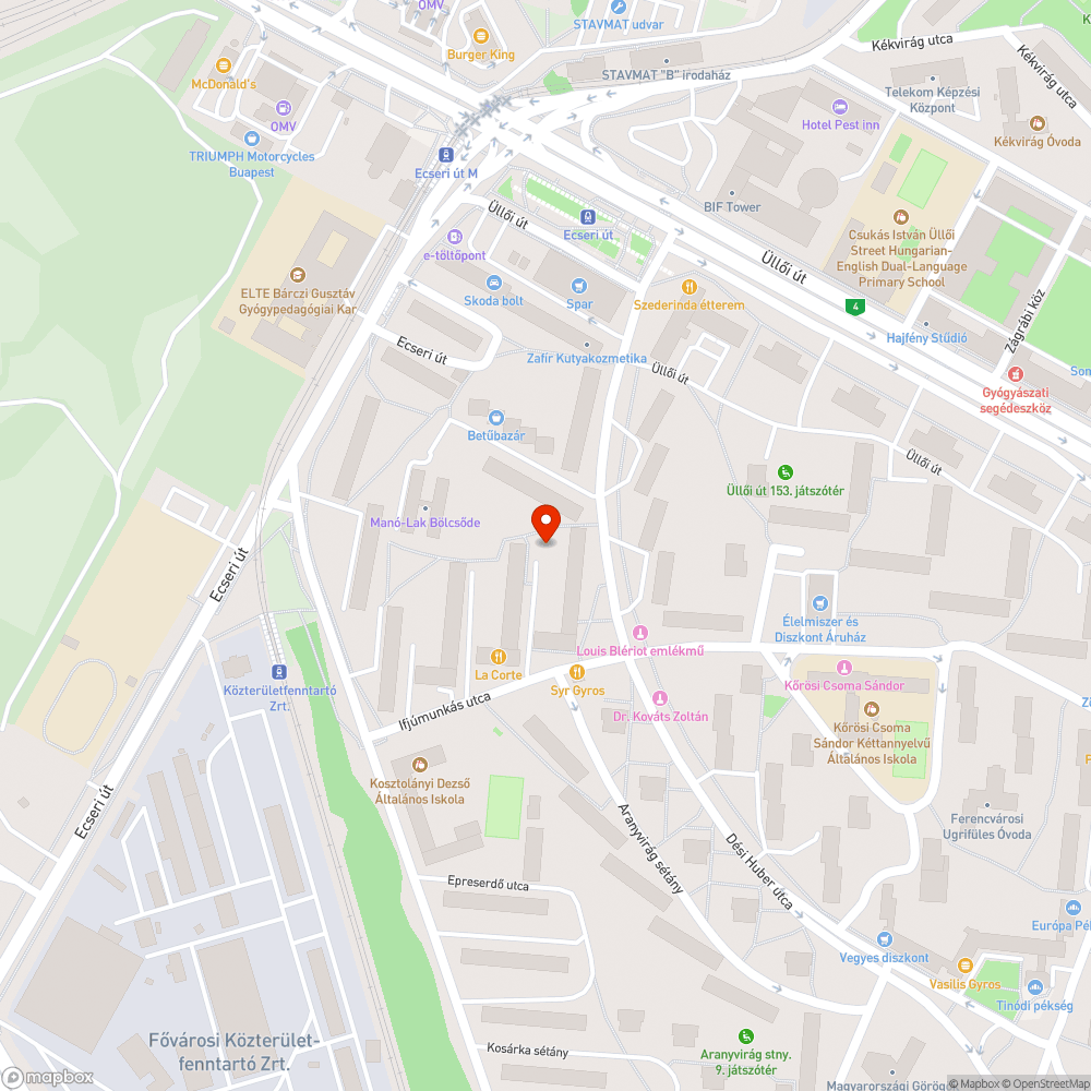 Hiányzó járda bejelentés helye