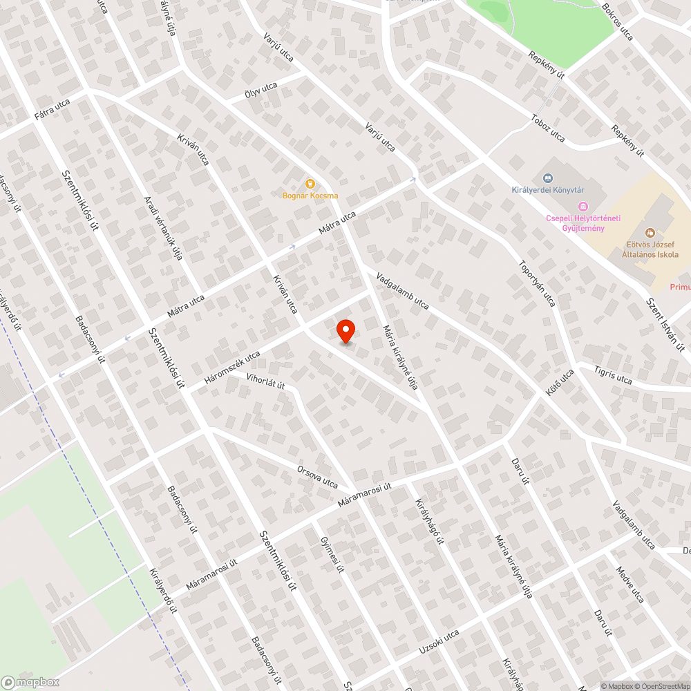 Közvilágítás bejelentés helye