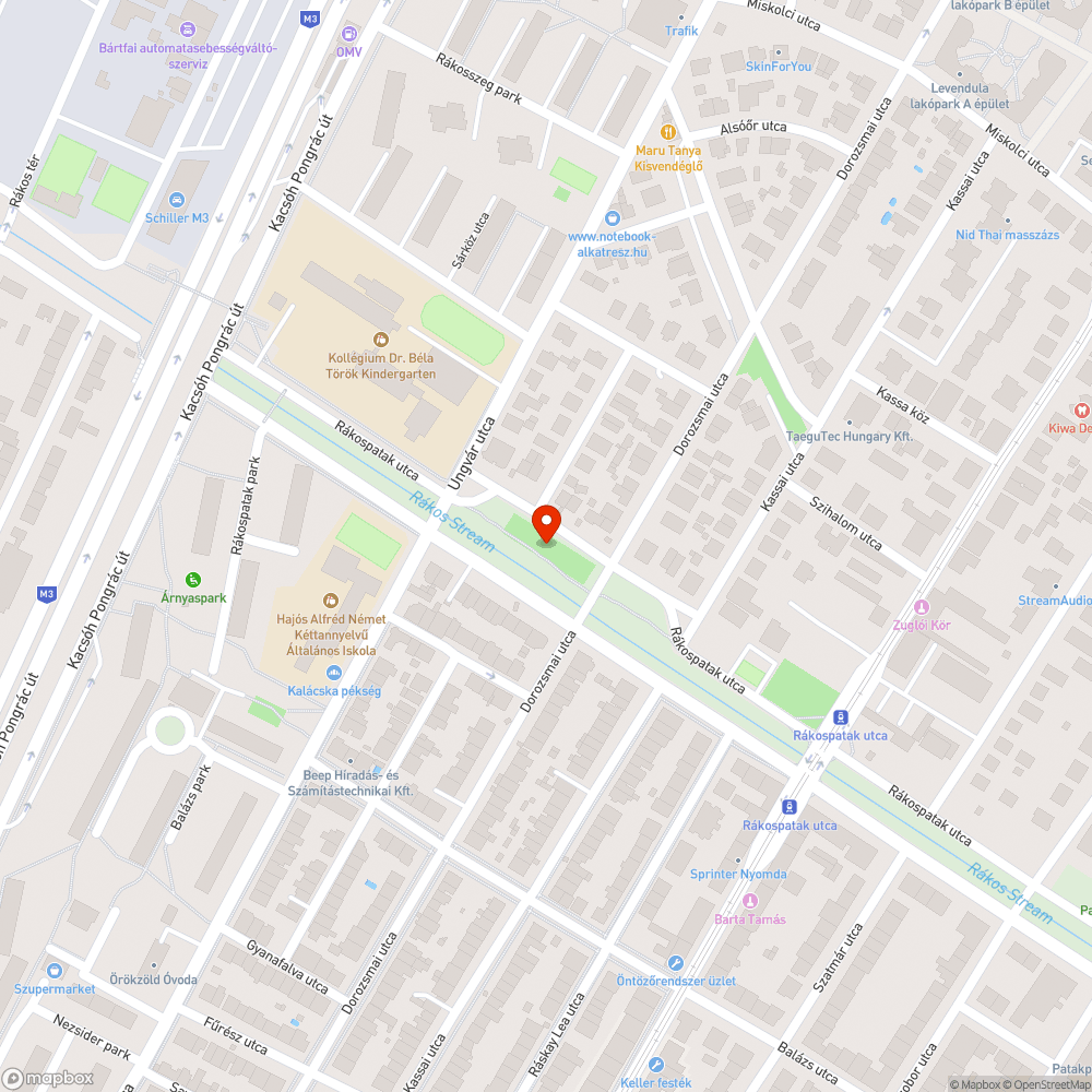 Törött pad bejelentés helye