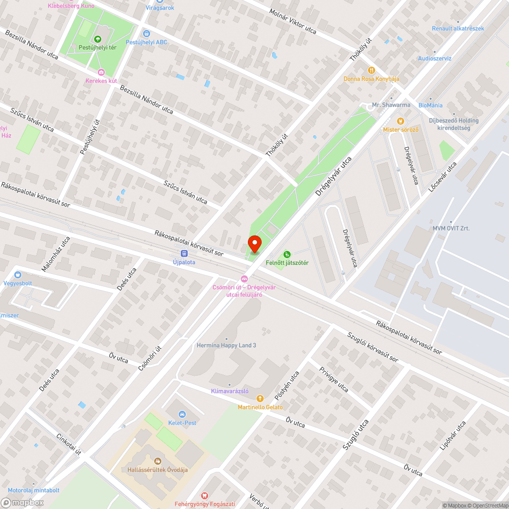 Autóforgalom a sétaúton bejelentés helye