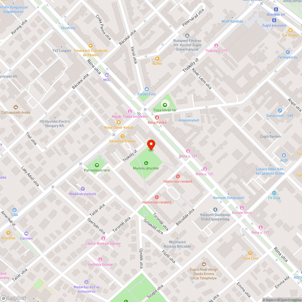 Balesetveszélyes homokozó bejelentés helye