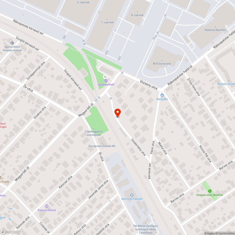 Kátyú bejelentés helye