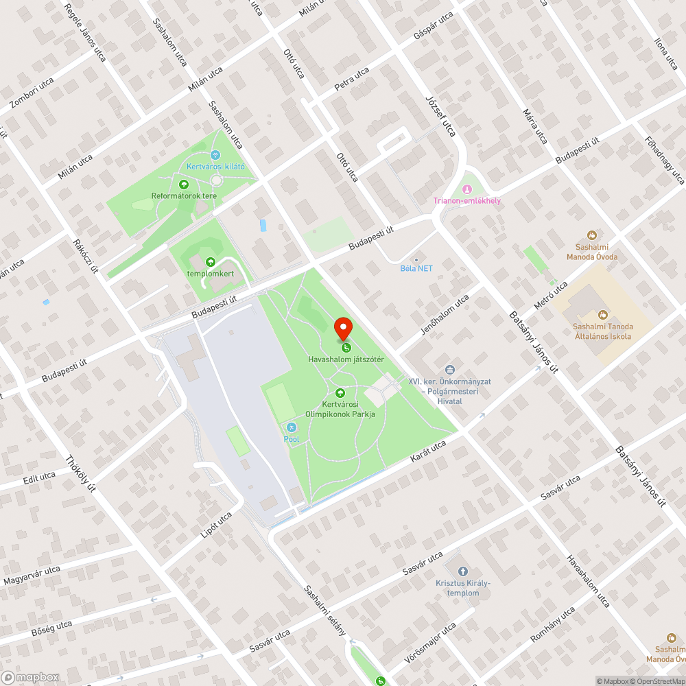 Balesetveszélyes játszótér bejelentés helye