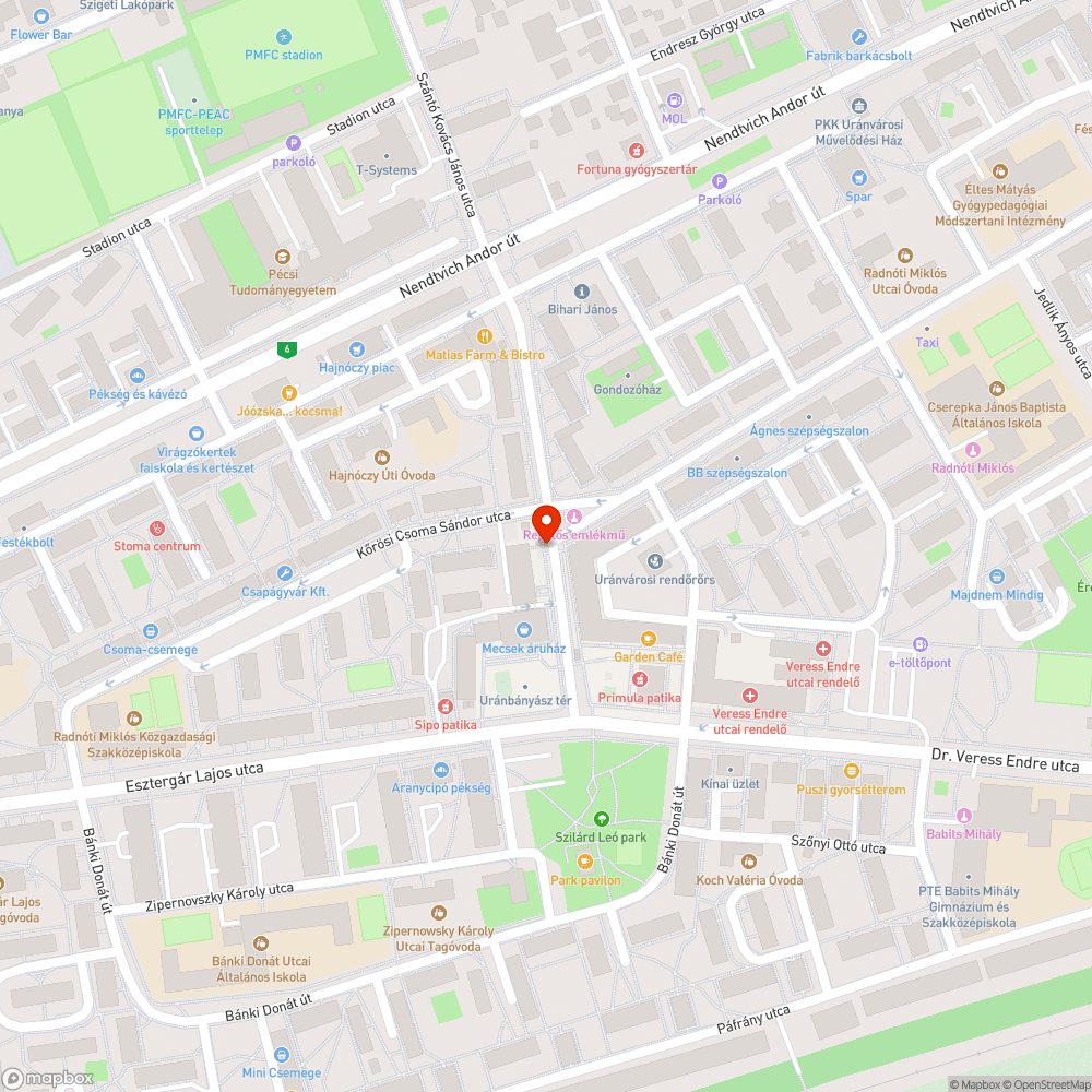 Veszélyes zebra bejelentés helye