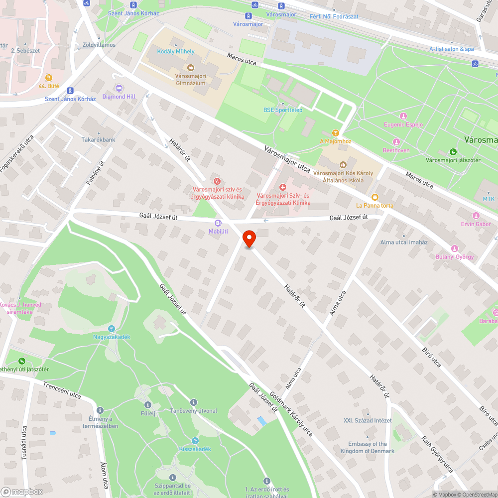 Elhagyott autó bejelentés helye