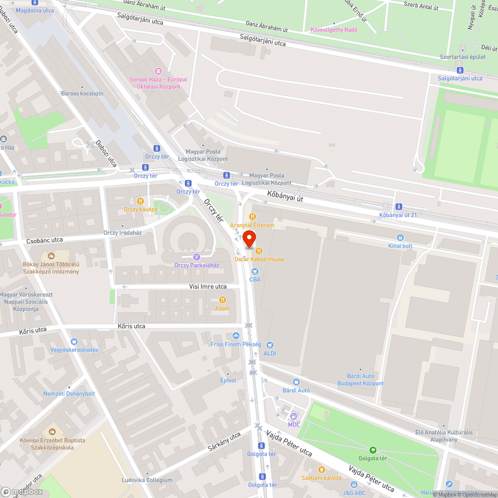 Elhagyott autó az Orczy téren bejelentés helye