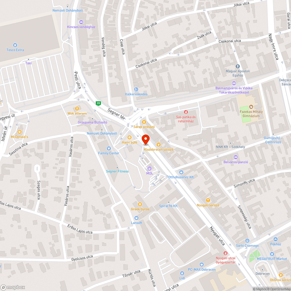 Hibás lámpafej bejelentés helye