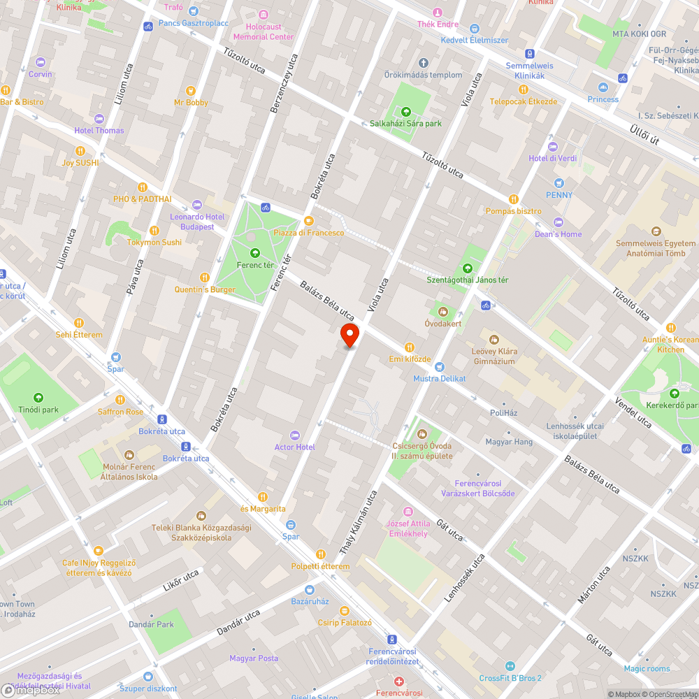 Felbontott járda bejelentés helye