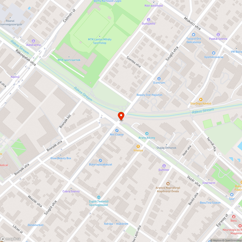 Sárral elöntött út bejelentés helye