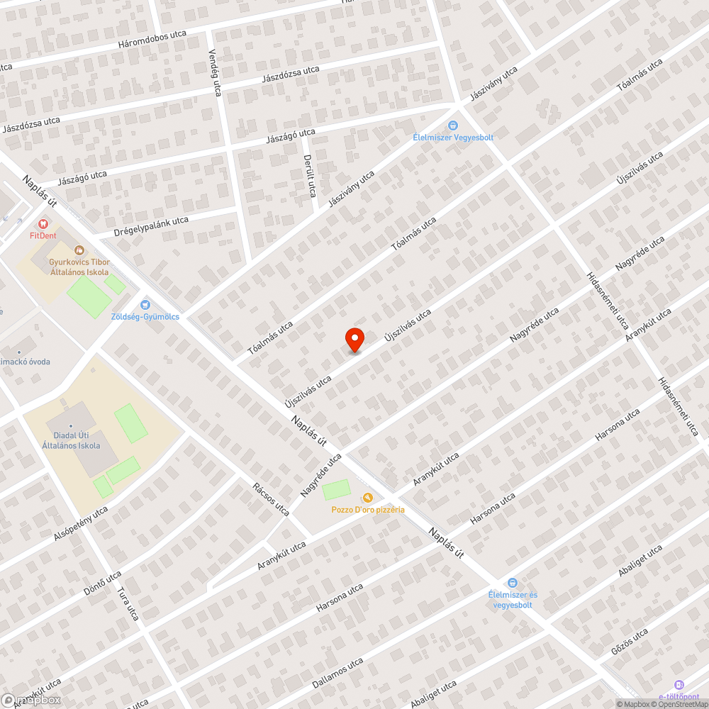 Feltört járda bejelentés helye