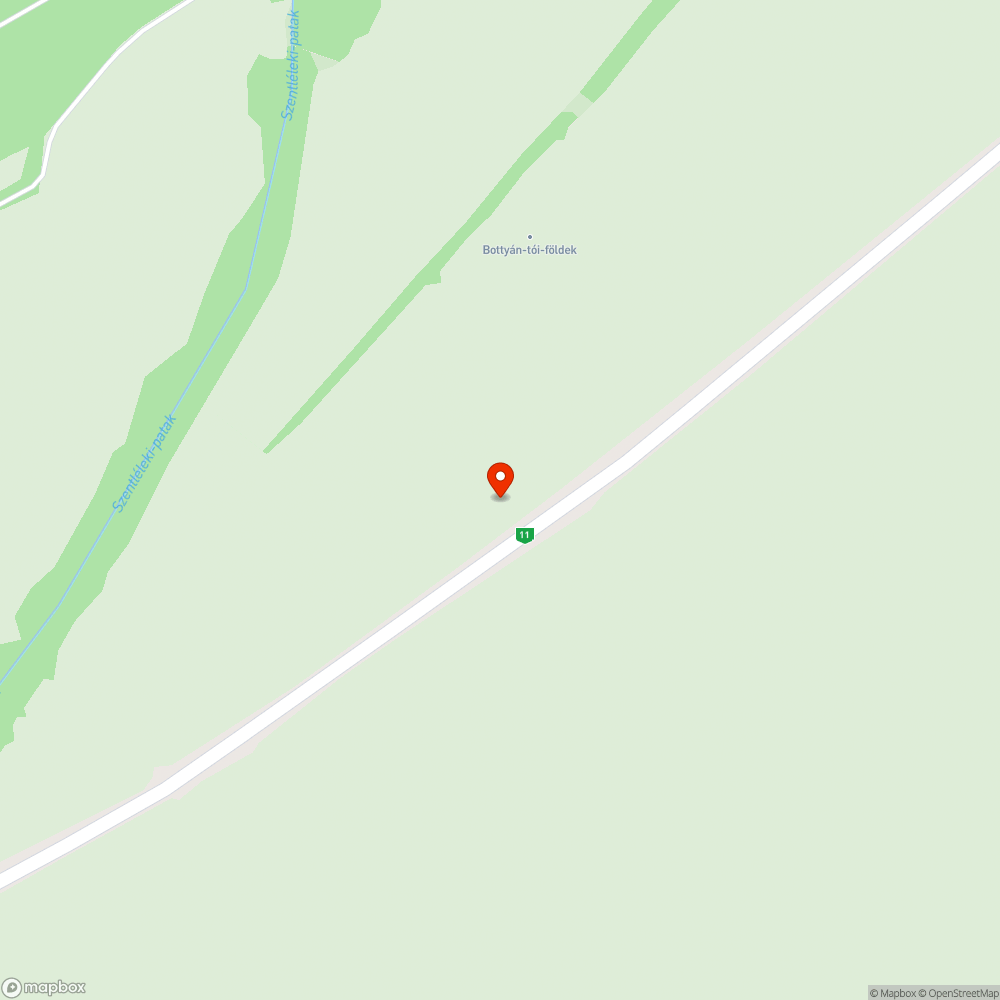 Életveszélyes kerülgetést eredményező úthibák a 11-es úton bejelentés helye