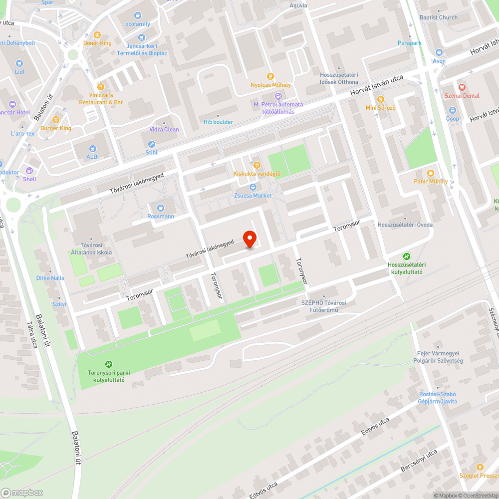 Elhagyott autó bejelentés helye