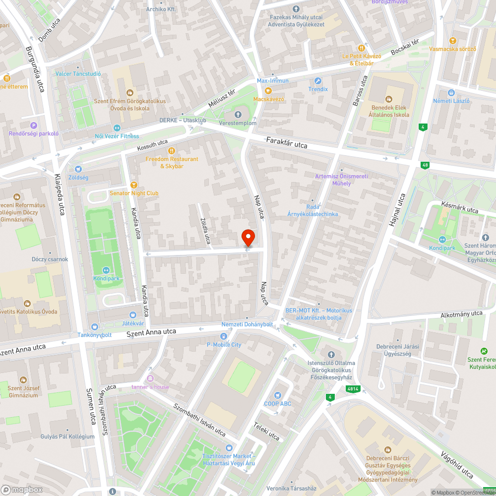 Kiégett fénycső bejelentés helye