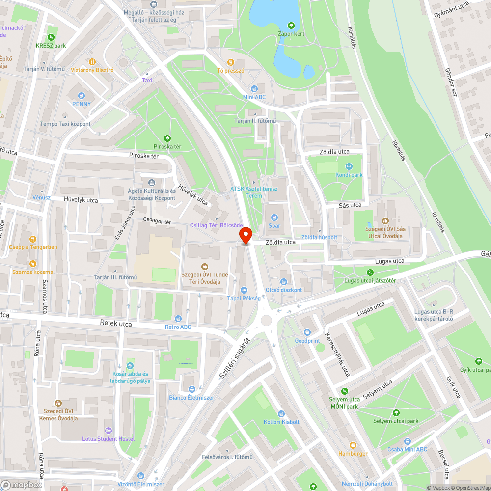 Törött kukatető bejelentés helye