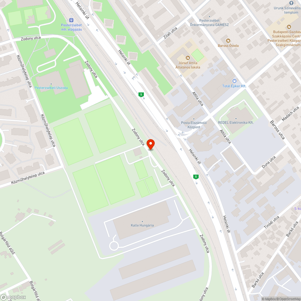 Homok, sóder az úttesten bejelentés helye