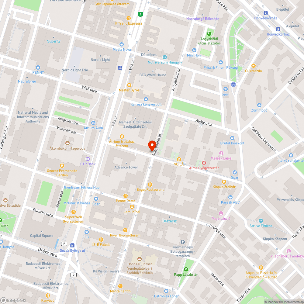 Lezárt/elkerített járda bejelentés helye