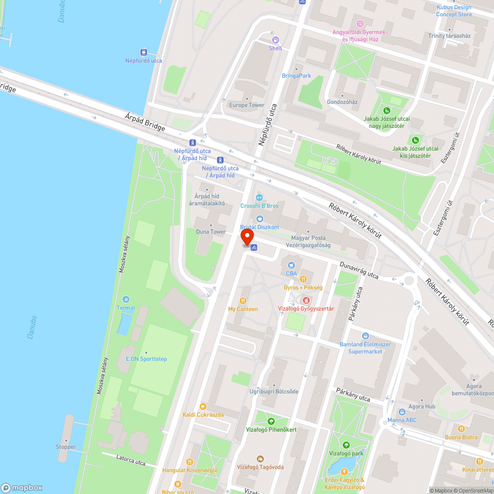 Sérült utcai bútor bejelentés helye