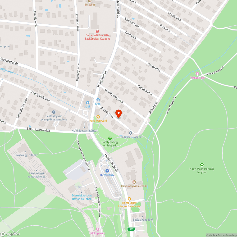 Útbeszakadás bejelentés helye