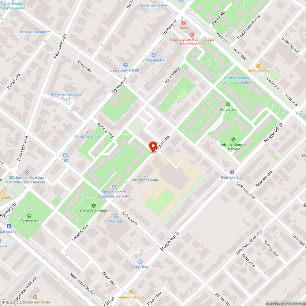 Magas döntött szegély bejelentés helye