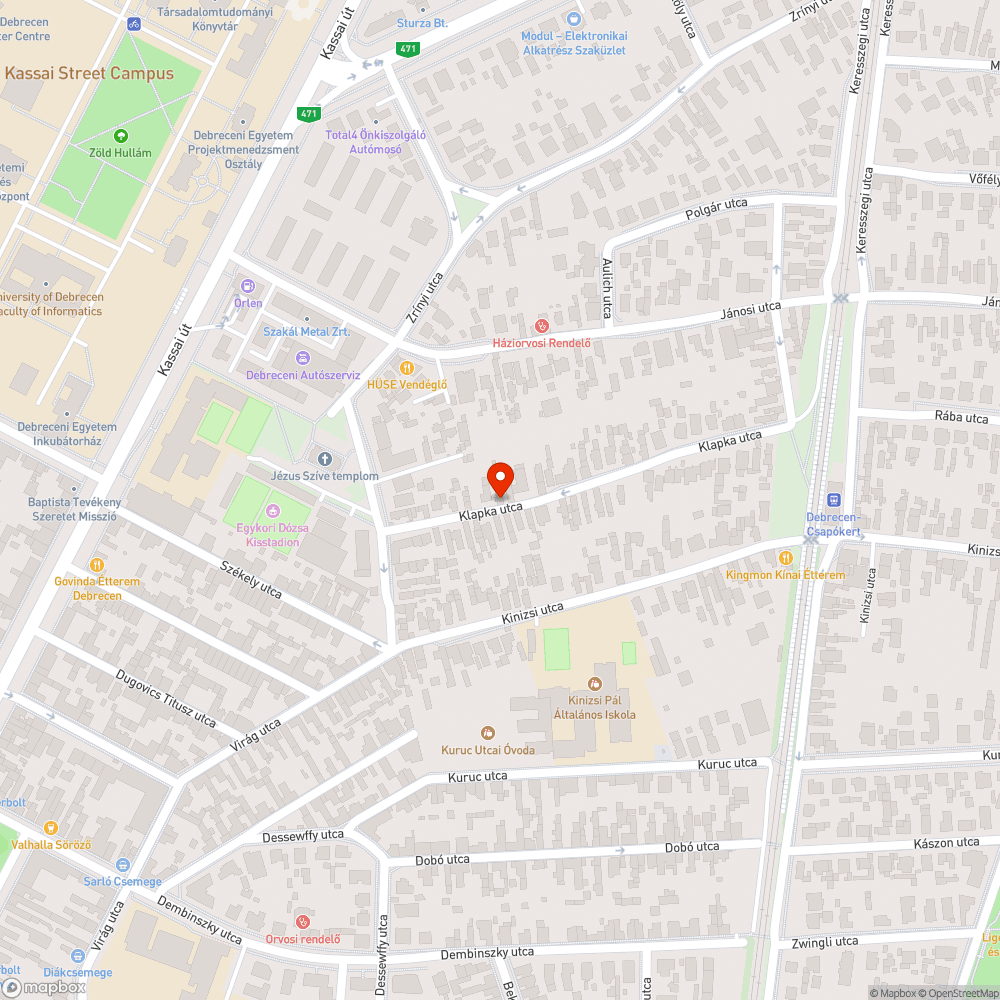 Beszakadó útszakasz bejelentés helye