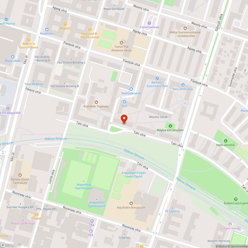 Tahi utca 24. előtt felejtett elemek bejelentés helye